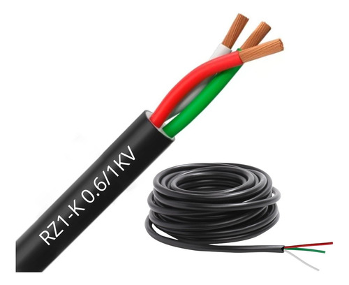 Cordón Flexible Libre De Halógeno 3x1.5mm2 Rz1-k R-10mts