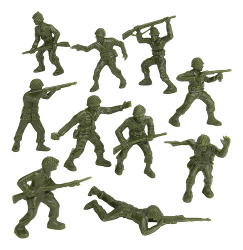 Bmc Classic Green Plastic Army Men - 40 Figuras De Soldado W