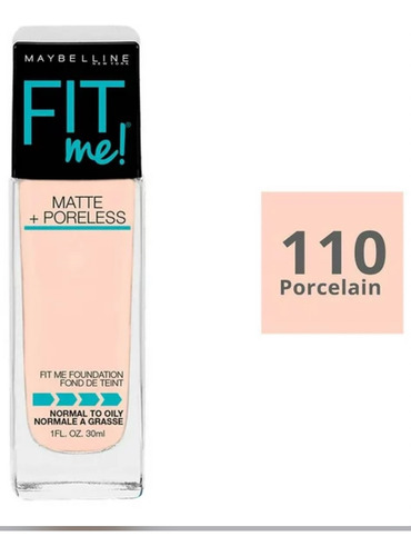 Base Maquillaje Maybelline Fit Me Matte+poreless Norma-graso