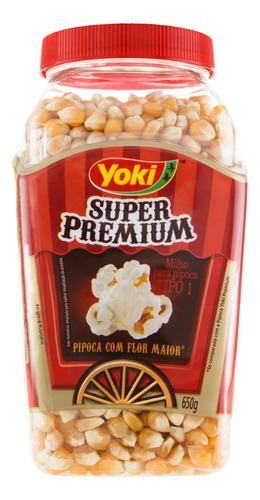 Milho para Pipoca Tipo 1 Yoki Super Premium Pote 650g