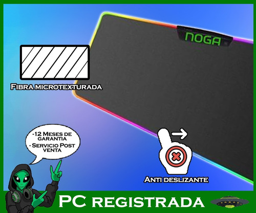 Imagen 5 de 8 de Mouse Pad Gamer Led Rgb Retroiluminado Usb 800x300x4mm Pcreg