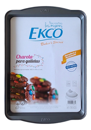 Charola P/ Galletas Ekco 43.5x30 Acero Inoxidable Gris
