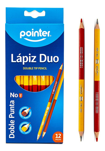 Lápiz Grafito-rojo Duo 12un  / Artesano Librería