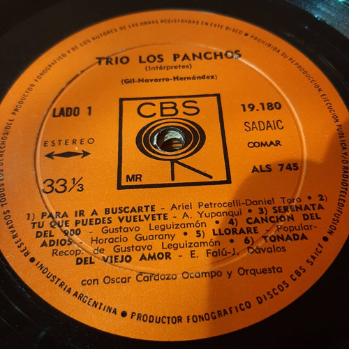 Sin Tapa Disco Trio Los Panchos Oscar Cardozo Ocampo M0