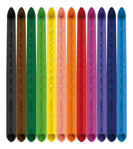 Set Lápices Innovadores Durables Maped Infinity X 12 Colores