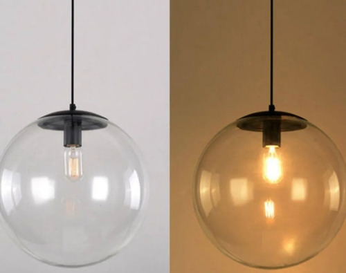 Imagen 1 de 3 de Lámpara Colgante De Cristal Esfera Cerrada 40cm Don Led