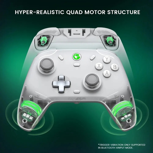 Controlador de PC Gamesir T4 Pro Cyclone Bluetooth Hall Effect Ns, color blanco