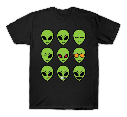 Playera Camiseta Espacio Alien Extraterrestres Emotics Caras