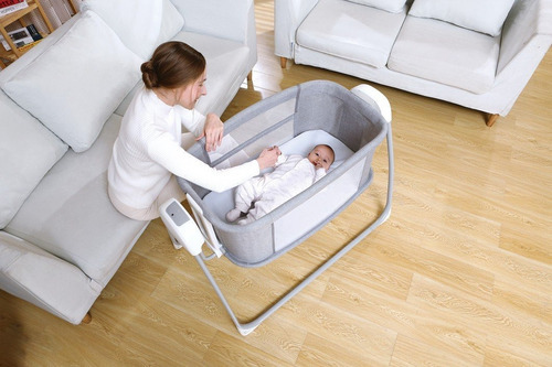 Mastela Techno Automático Com Bluetooth Berço Cor Cinza Cinza