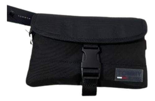 Canguro Crossbody Tommy Hilfiger Cuadrada Con Hebilla Negro