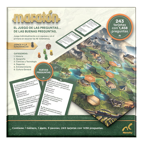 Maratón Clásico Juego De Mesa Juego Familiar Preguntas