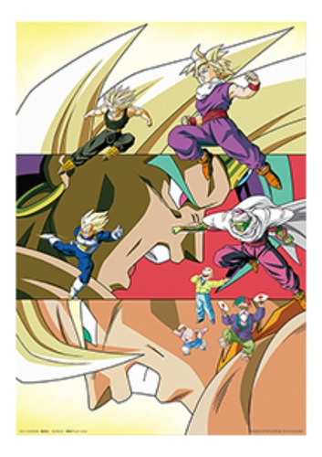 Premio Dragon Ball Z Broly Z Vs Guerreros Z Poster Bandai