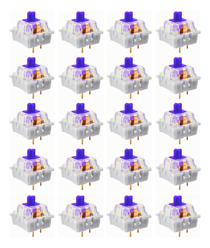 Set De Switches Para Teclado Mecanico (kit X20 Unid) Violeta