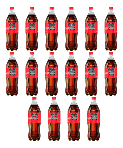 Coca Cola Botella 1,75l Zero Pack X16 Gaseosa Zetta Bebidas
