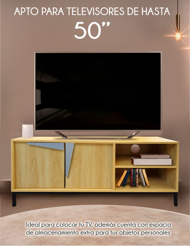Red Velvet Mueble Para Tv Moderno, Color Madera Clara Color Blanco