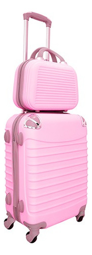 Set De Maleta De Viaje 10kg Con Neceser Minidi 8003-nch Rosa Claro
