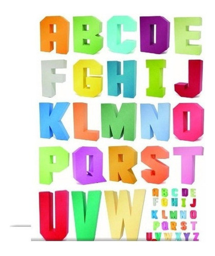 Vectores Silhouette Numeros Letras Alfabeto 3d Abcdario