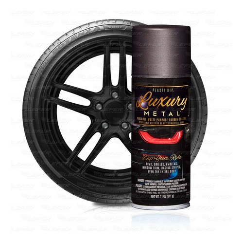 Pintura Removible Plastidip Aerosol Luxury Negro Metal