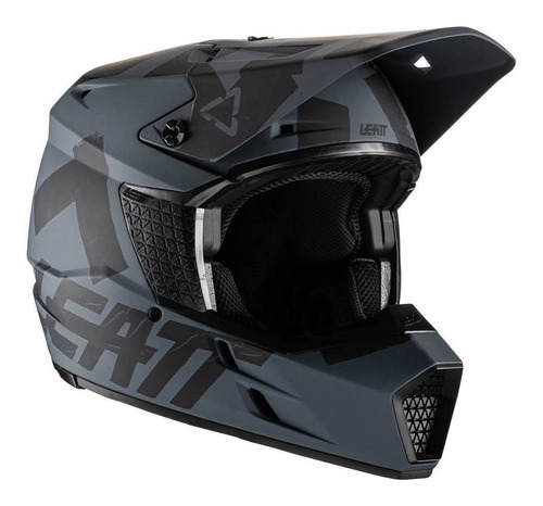 Capacete Leatt Moto 3.5 Motocross Trilha Enduro Cor Cinza/Preto Tamanho do capacete 58