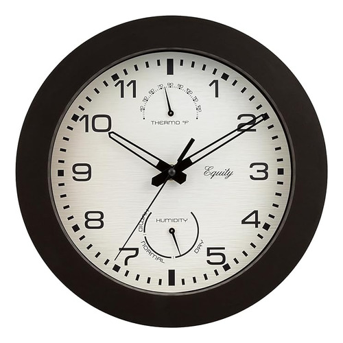 Equity By La Crosse 29005 - Reloj De Pared Café