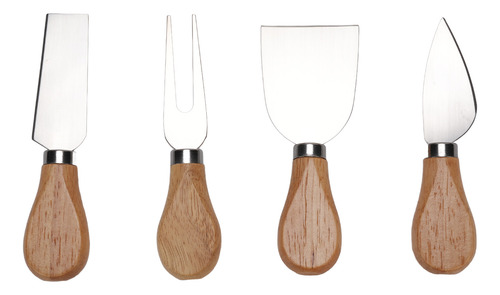 Set De Tablas Para Quesos Y Bandeja De Madera De Caucho
