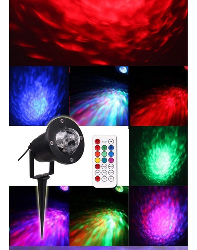 Reflector Led Rgb Colores Control Nubes Nebulosa Exterior