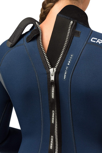 Traje De Neopreno Completo Mujer 3 Mm Cierre Trasero Buceo