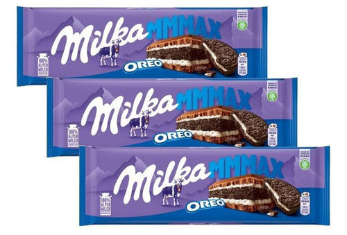 Kit 3 Chocolate Milka Oreo 300g