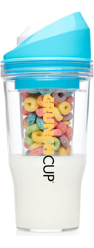 Crunch Cup Xl Vaso Portable Para Llevar Cereal Sin Cuchara Color Azul