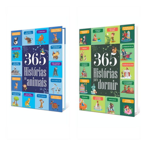 Coleção Uma História Por Dia - 365 Histórias Para Dormir E 365 Histórias De Animais Editora Pé Da Letra