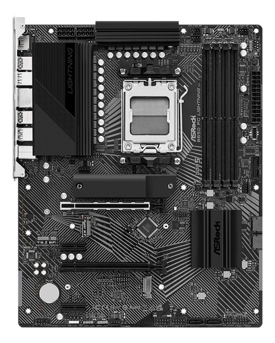 Placa Madre Asrock B650m Pg Lightning Wifi Ddr5 Am5 Color Negro