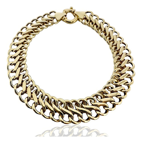 Pulseira Lacraia Grossa Ouro 18k 750 18 Cm Comprimento 18 " Diâmetro 5 cm