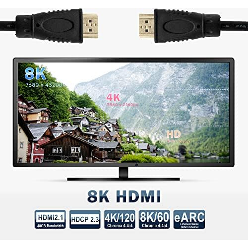 Cable J-tech 8k Hdmi 21 De 10 Pies (paquete De 2)