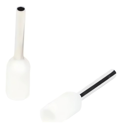 Terminal Eléctrico Ferrule Aislado 100 Unds. Variedad Vshop Blanco 2.5 Mm2