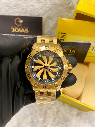 Relógio Invicta Speedway Turbine 25850 Banhado 18k Completo