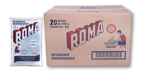 comprar Caja 20 Pack Detergente En Polvo Roma Multiusos 250gr C\u002Fu