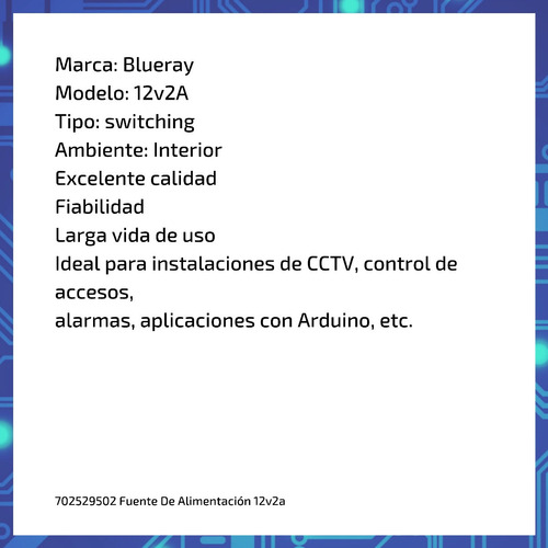 Imagen 5 de 9 de Fuente De Alimentación 12v2a