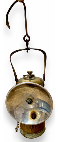 Antigua Lámpara De Carburo Para Minas Años 1900s (Usado)