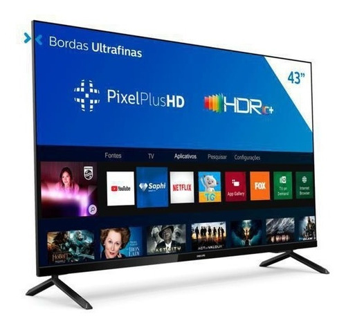 Smart Tv Philips 43 Led Fhd 43pfg6825/78 Wi-fi Usb Hdmi