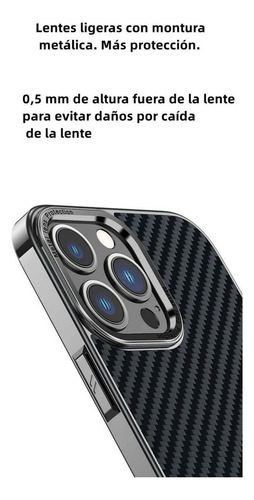 Funda Magnética De Fibra De Carbono For iPhone 12 13 14
