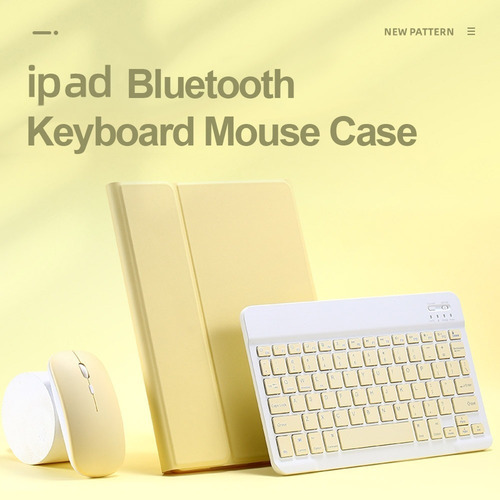 Funda Con Teclado Y Mouse Bluetooth Recargables Para iPad 5