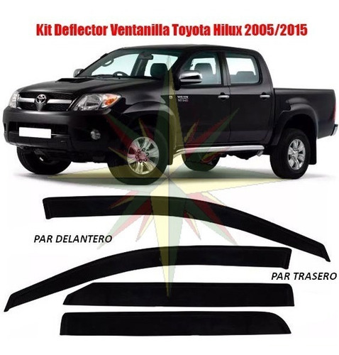 Kit Deflectores Ventanilla Toyota Hilux Delanteros Traseros