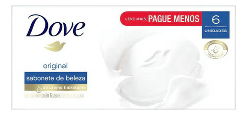 Kit Sabonete Dove Original Em Barra - 6 Unidades