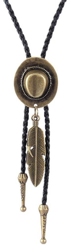 Coolla Bolo Tie- Sombrero Hecho A Mano Pluma Western Cowboy