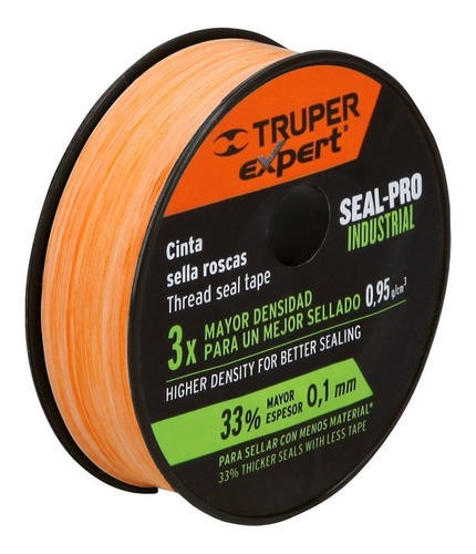 10 Cinta Sella Rosca Industrial 13mt Teflon 1/2 Truper 12516