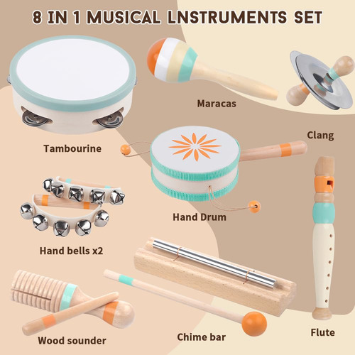 Set De Instrumentos Musicales Aliex Montessori Para Niños De