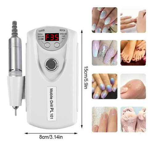 Kit Profissional De Polidor De Esmeril Para Unhas 3500