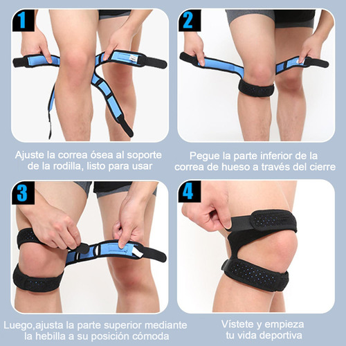 Einaro 2pzs Rodillera Elastica Rodilleras Deportivas Rodillera Ajustable Para La Rodilla Soporte Para Deportes Negro
