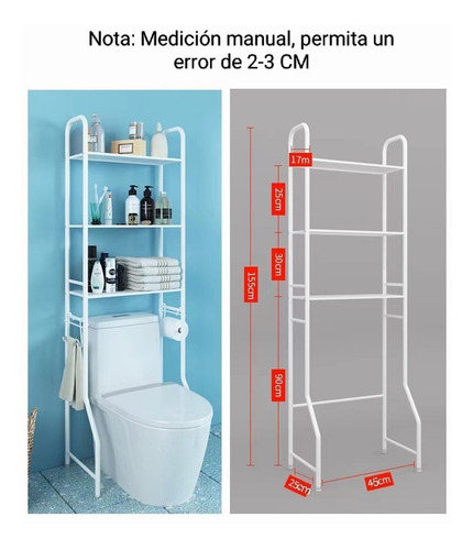 Mueble Organizador Baño Rack Estante Sanitario Toallero