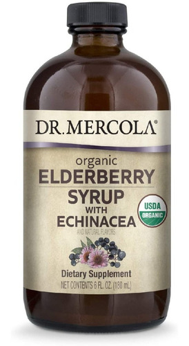 Jarabe De Saúco Ecológico Con Equinácea Dr. Mercola (180 Ml)